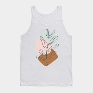 Boho Leaf Pattern Tank Top